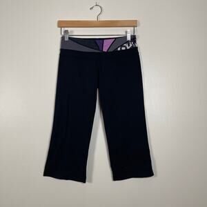 Lululemon • Groove Crop Pant Colorblock Waistband Wide Leg Reversible